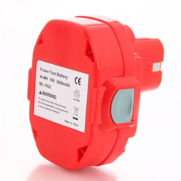 ML1822 18V 3000mAh Rechargeable NiMH Power Tool Battery for Makita 1823 / 1834 / 1835 / 193159-1 / 193140-2 Red