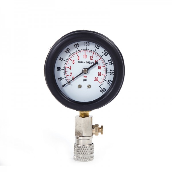 Multi-function Cylinder Pressure Gauge Black