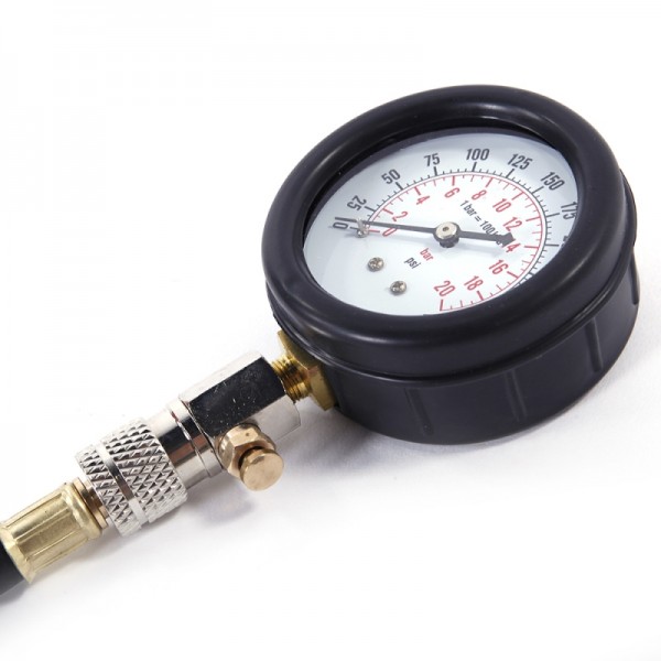 Multi-function Cylinder Pressure Gauge Black