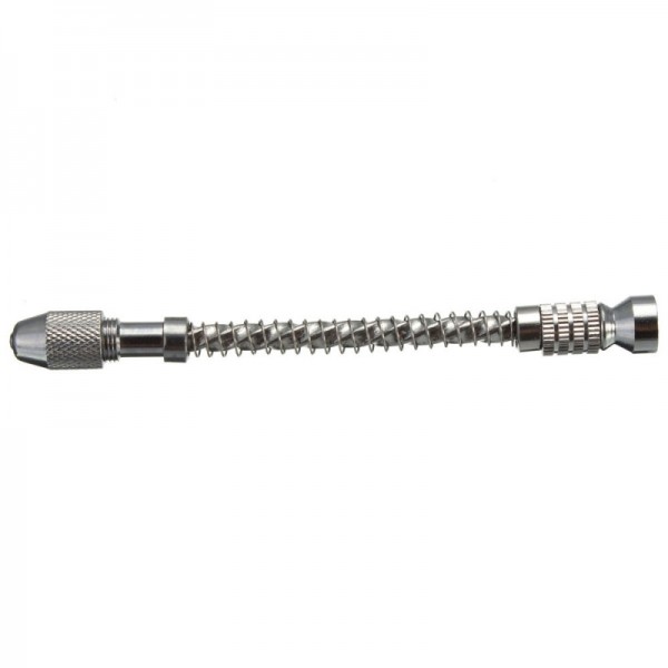 HSS Semi-automatic Mini Hand Drill Suit Micro Craft Hobby - Silver