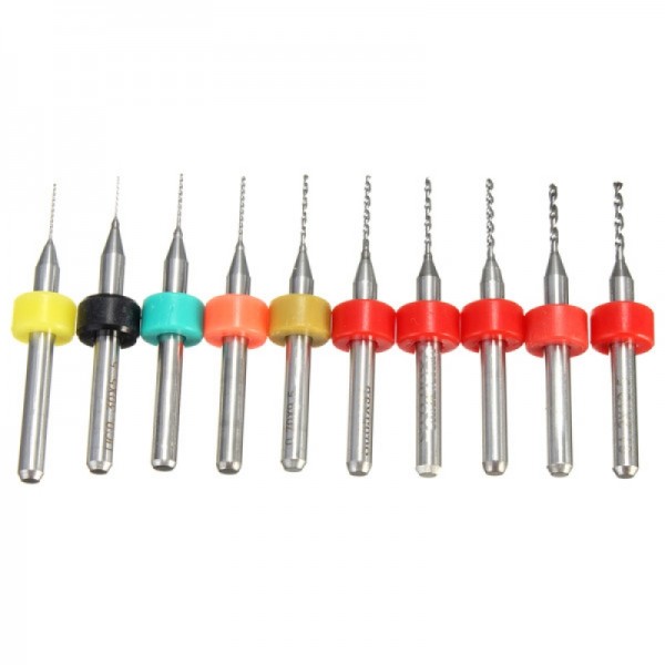 10pcs 0.3-1.2mm Tungsten Steel PCB Print Circuit Board Drill Bit