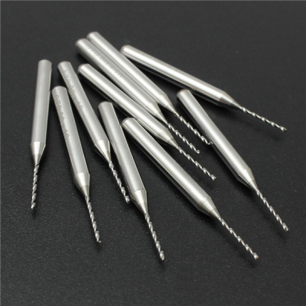 10pcs 0.3-1.2mm Tungsten Steel PCB Print Carving Drill Bit