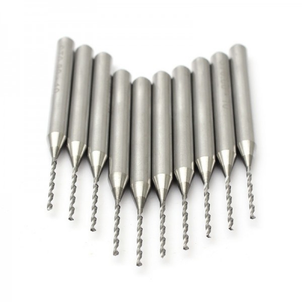 10pcs 0.3-1.2mm Tungsten Steel PCB Print Carving Drill Bit