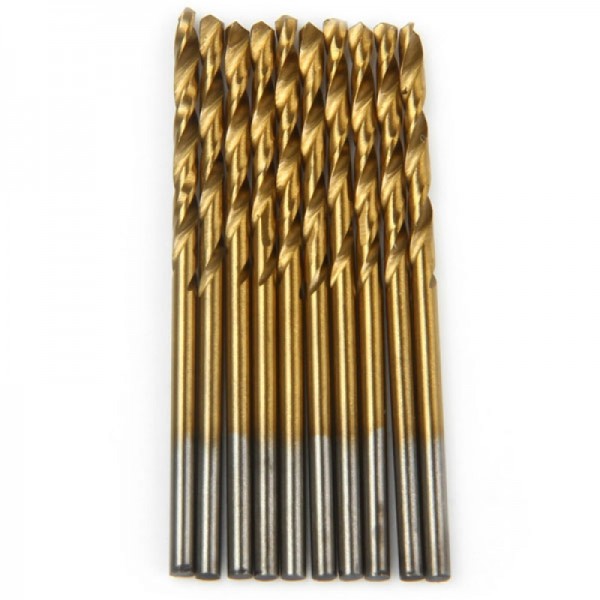 50pcs HSS High Speed Steel Titanium Coated Step Drill Bits Set Brown