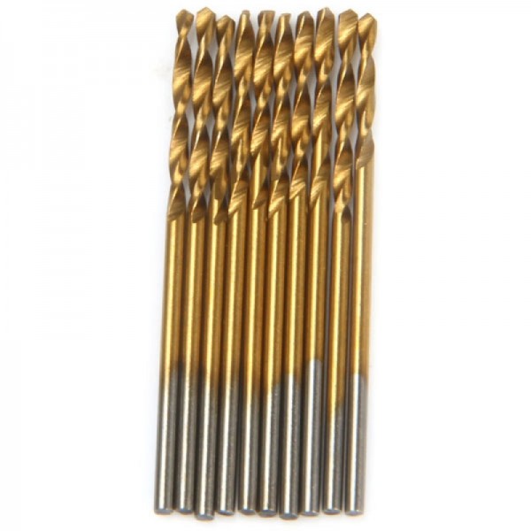 50pcs HSS High Speed Steel Titanium Coated Step Drill Bits Set Brown