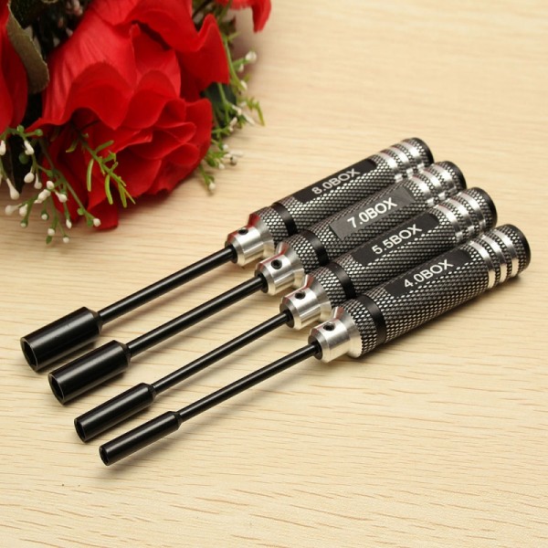 7.0mm Metal Hex Nut Key Socket Screwdriver Wrench Black