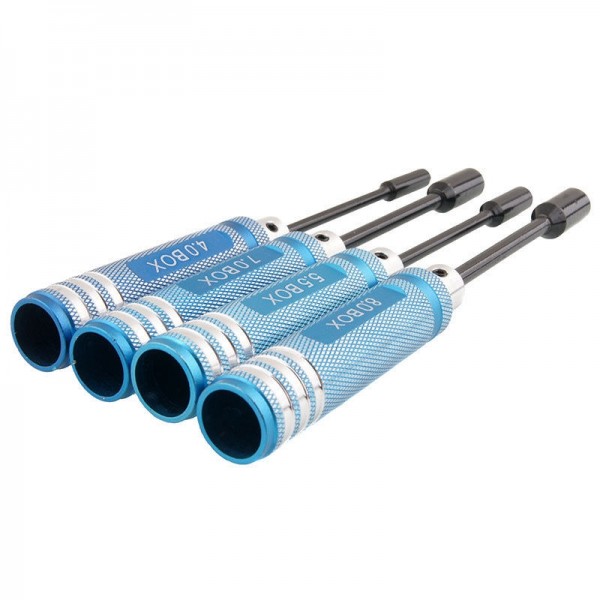 5.5mm Metal Hex Nut Key Socket Screwdriver Wrench Blue