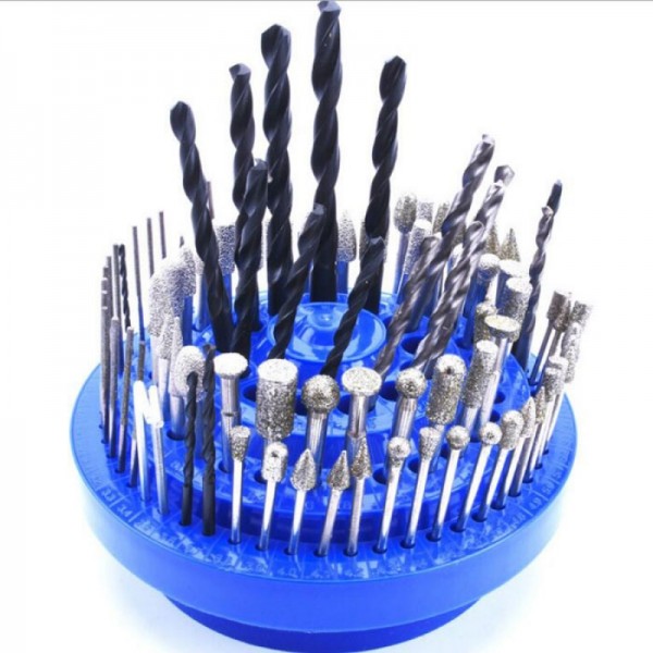 1-13mm 100 Bits Drill Bit Circle Stand Holder Elec...