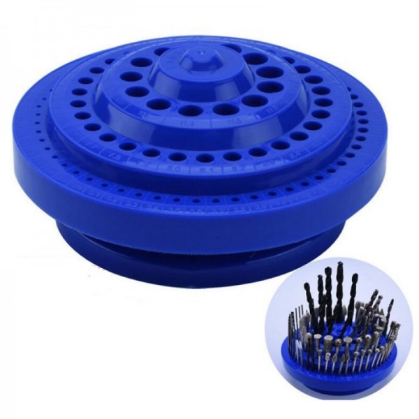 1-13mm 100 Bits Drill Bit Circle Stand Holder Electric Drill Tool Blue