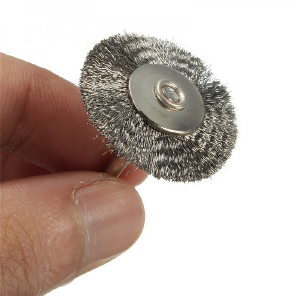 25mm Steel Wire Wheel Brush for Dremel Die Grinder Rotary Tool Silver