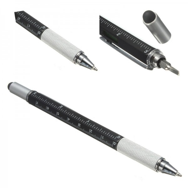 6-in-1 Ballpoint Pen Screwdrivers Stylus Ruler Spi...