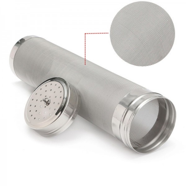 29 x 7CM Stainless Steel 300 Mesh Homebrew Beer Dry Hopper Filter Silver