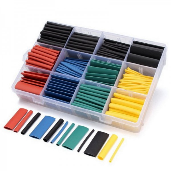 530pcs 21 Polyolefin Halogen-Free Heat Shrink Tube Sleeving Set