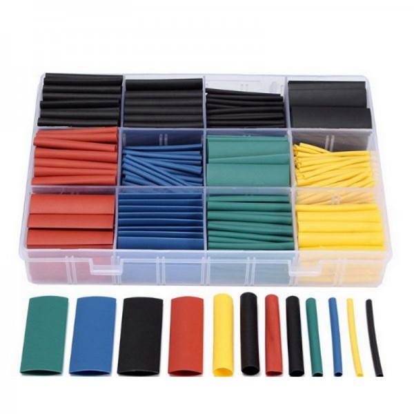 530pcs 21 Polyolefin Halogen-Free Heat Shrink Tube Sleeving Set