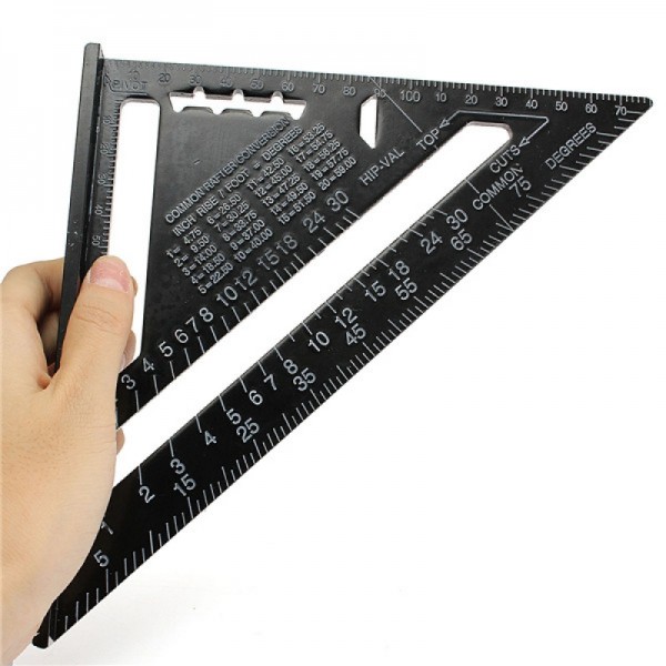 260x185x185mm Metric Aluminum Alloy Triangle Ruler...